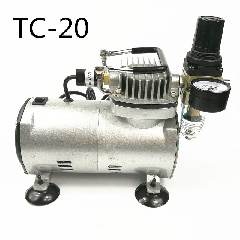 tc20t龙牙小型空压机家具皮革修补模型上色喷笔气泵 tc-80加速版 默认
