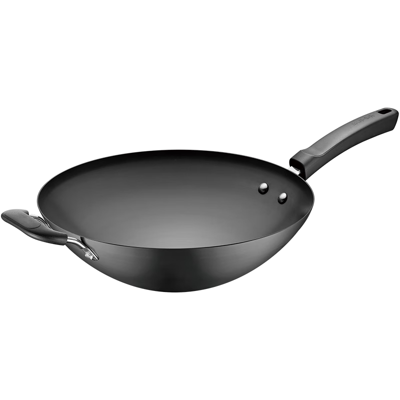 苏泊尔（SUPOR）圆底炒锅 真不锈健康无涂层精铁锅明火燃气灶专用炒菜锅家用爆炒 【无盖】直径 32cm