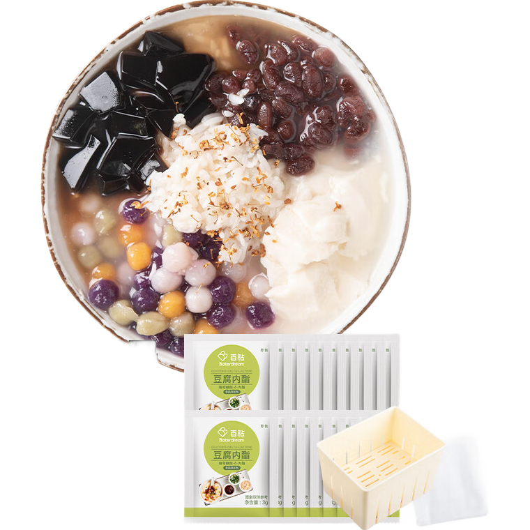 百鉆葡萄糖酸內酯3g*20袋送豆腐模具濾布套裝 家用做豆腐腦豆花凝固劑