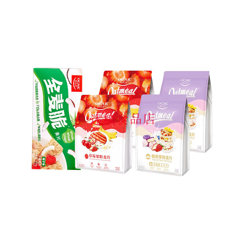 欧扎克200g 水果坚果酸奶麦片即食营养谷物燕麦片健身代餐早餐 草莓果