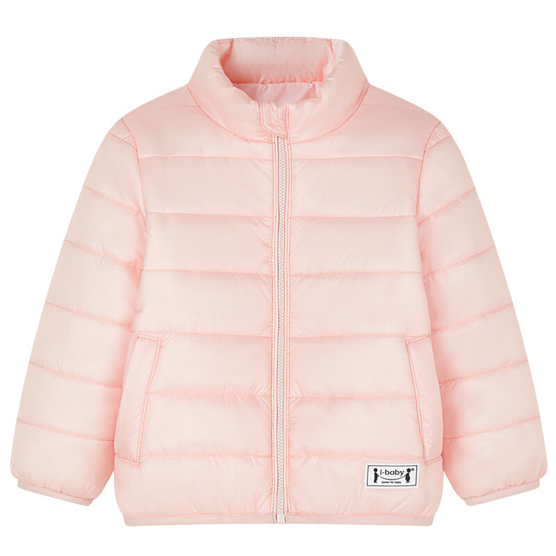 ibaby儿童夹克秋冬保暖外套防风防水棉服中大童上衣外出服棉衣 恒温宇航绒款-香槟粉 120 身高115-124cm体重15-22kg