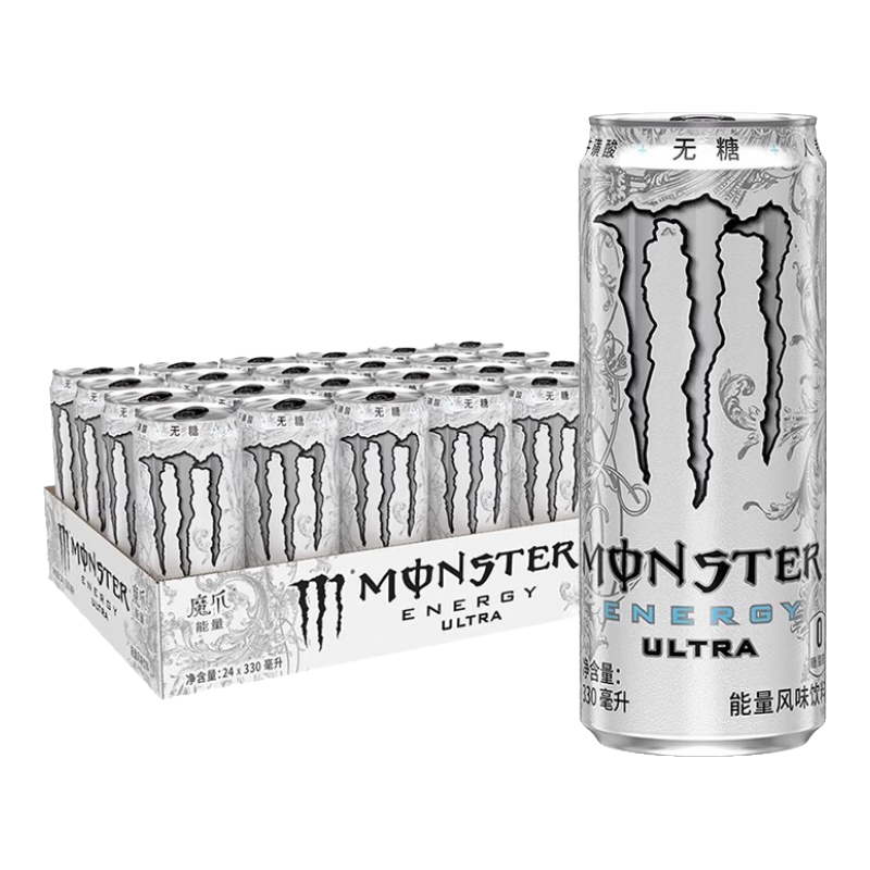 可口可乐 魔爪Monster魔爪饮料 能量型维生素风饮料 330ml*24罐 黑魔爪 330mL 24罐 白魔爪（整箱）