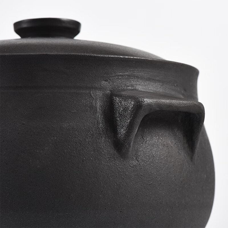 诺迪驰荥经黑砂锅朱氏砂器朱庆平大师砂锅雅安传统无釉炖锅 3升 0ml