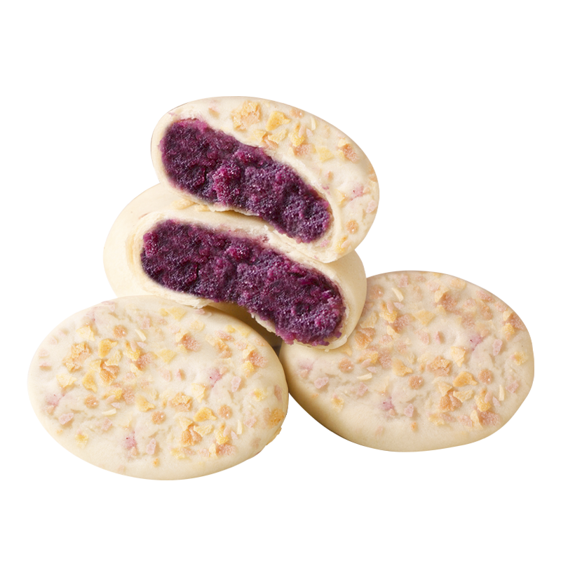 七点食分燕麦紫薯饼早餐面包早餐代餐营养饱腹小零食休闲紫薯 燕麦