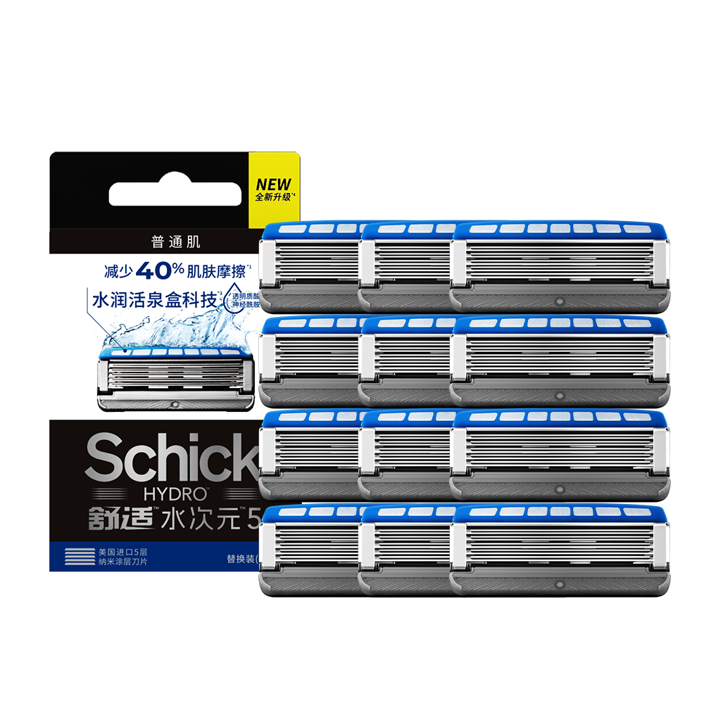 ���� Schick ˮ��Ԫ5ͨ�� ��ʪ�����滻��ͷ 12��ͷ �޵��� 133.55Ԫ(����ȯ)