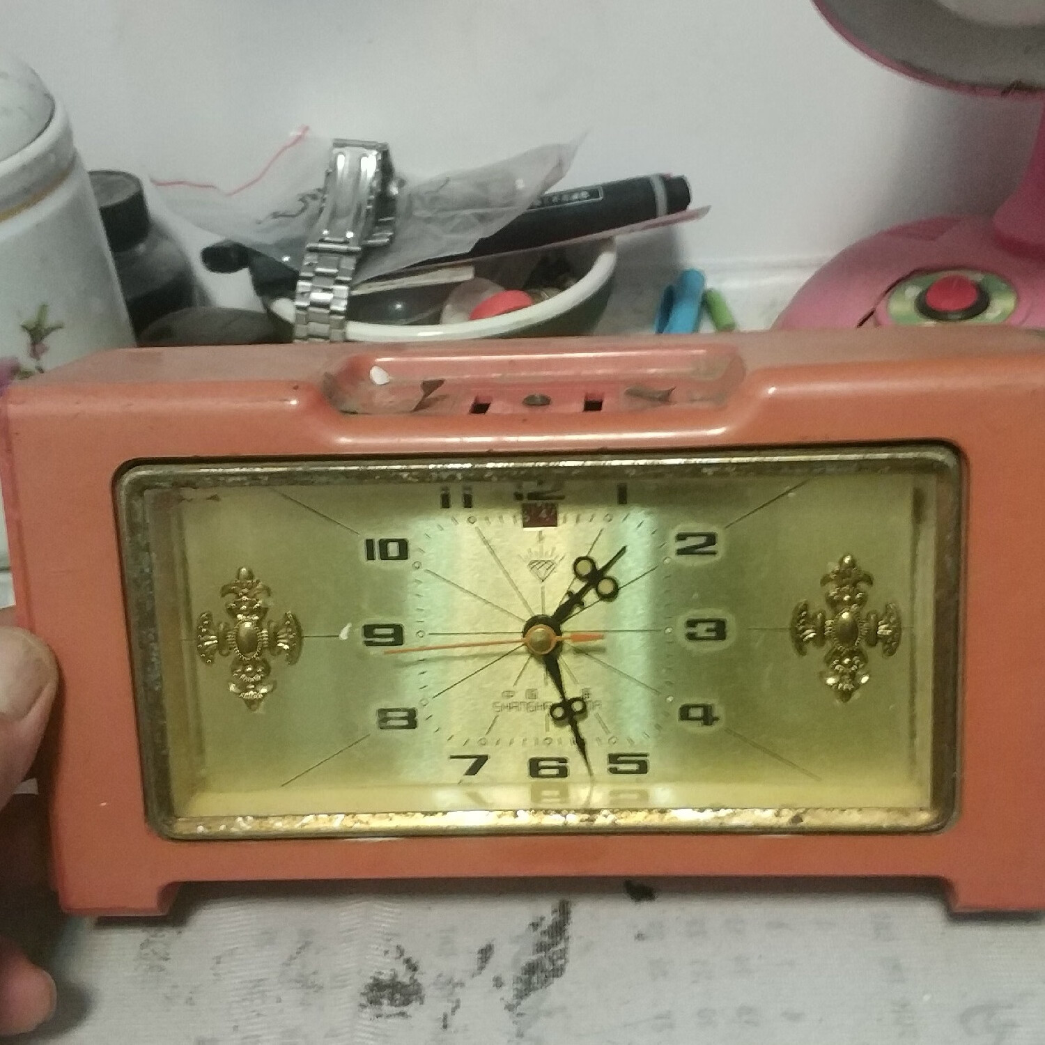 生生石石老钻石牌马蹄机械铜芯闹钟一个,20厘米左右,安图发货,配件出.