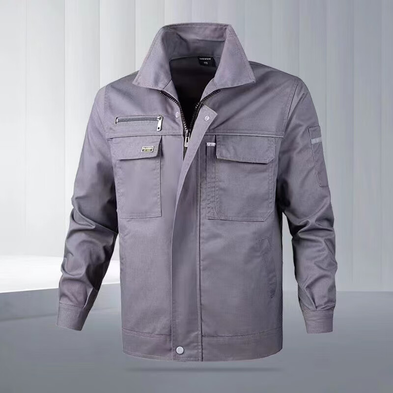 往枫工作服男装上衣劳保服春秋外套褂子工厂服定制干活棉料耐磨工装
