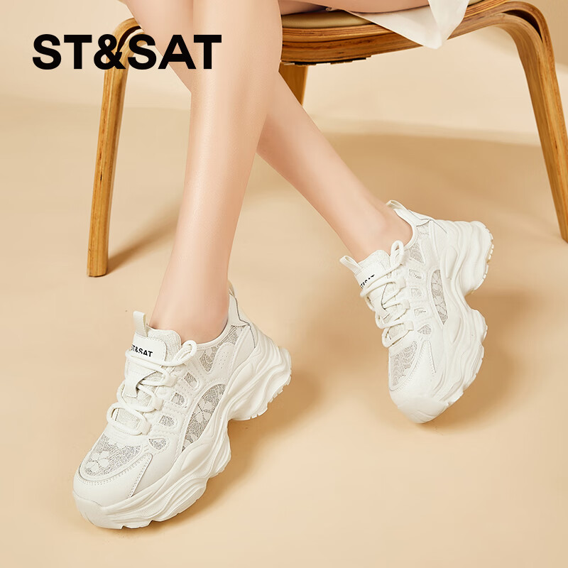 ���ڲ�������������St&Sat������͸���ϵ�ЬŮС��Ь2024���ļ��¿������߱��������˶�ŮЬ ��ɫ 40