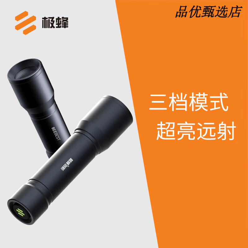 极蜂(BeeBest)F1P强光手电筒家用耐用小型可充电野外超亮远射大功率 F1P充电款