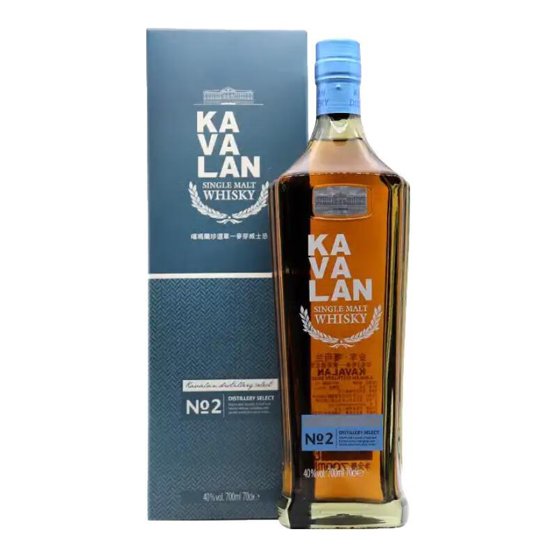 噶瑪蘭Kavalan 正品行货官方授权台湾原装原瓶单一麦芽威士忌节日送礼品 噶玛兰珍选2号