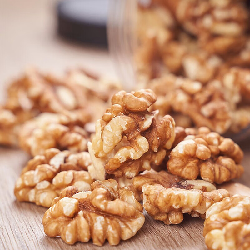 百歷堅罐裝新疆阿克蘇核桃仁孕婦兒童休閑零食每日堅果炒貨干果 新疆核桃仁500g