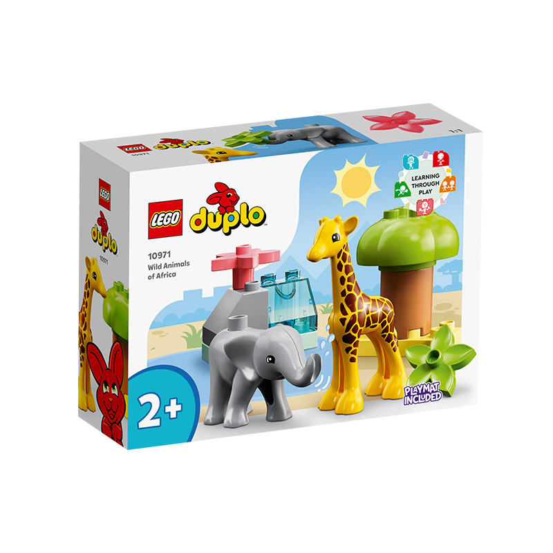 乐高(LEGO)积木 得宝DUPLO 10971 非洲野生动物 2岁+ 儿童玩具 幼儿大颗粒早教 男孩女孩生日礼物 6月上新