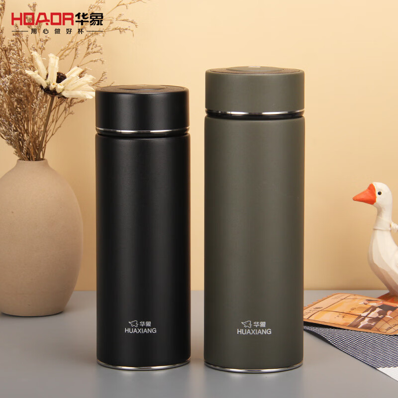 华象(honor)华象保温杯304不锈钢杯子logo制定保温杯真空商务杯带茶隔