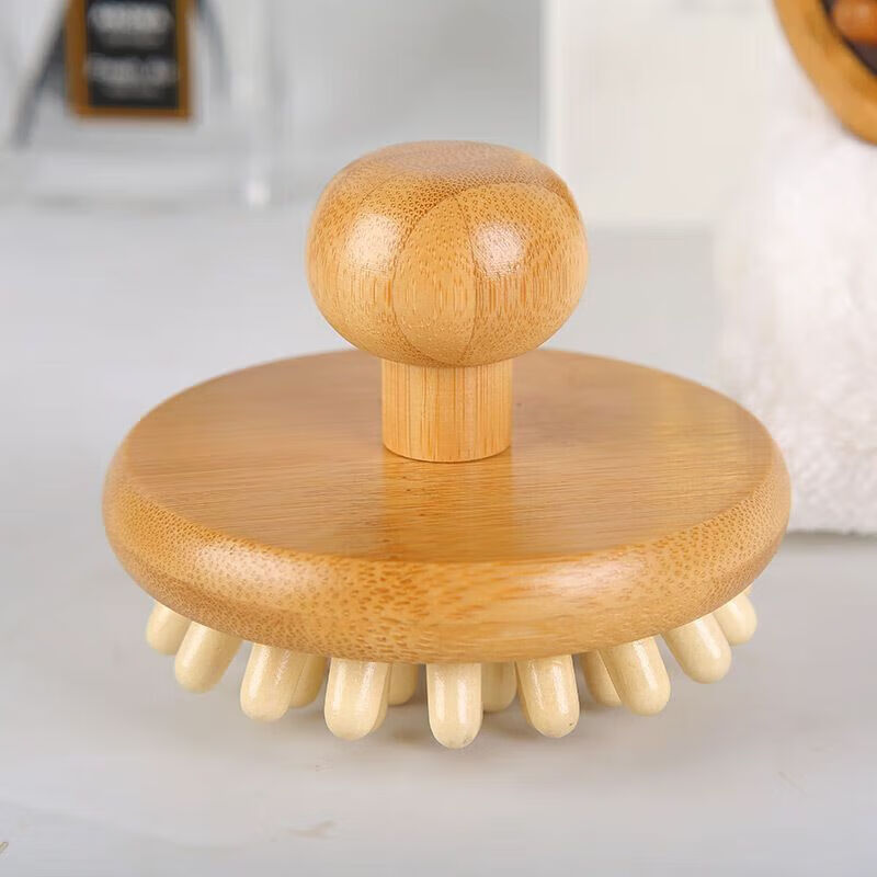 通用木质手动经络刷全身通用疏通经络仪器揉肚子揉腹部开背三角按摩器 经络按摩刷新款-无礼品