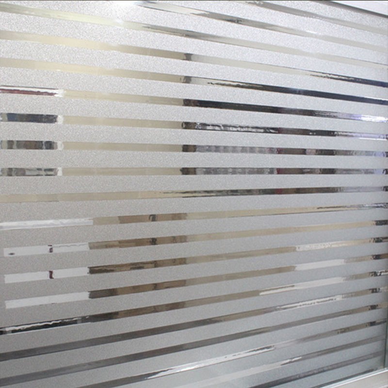 石斑鱼可定制磨砂玻璃贴纸 玻璃贴膜 门窗户卫生间浴室办公室透光不透明装饰窗贴 条纹磨砂 110cm高/米