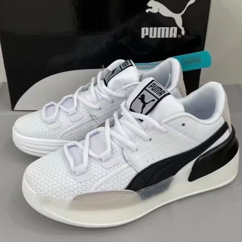 彪马（PUMA）库兹马Hardwood白黑白绿实战耐磨防滑减震篮球鞋男运动鞋 库兹马白黑 41