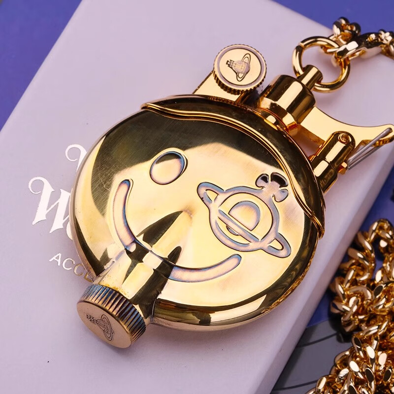 美都彭辉薇薇安打火机vivienne西太后大土星链子创意圆形笑脸送礼物