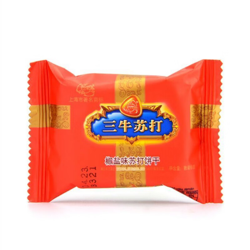 三牛（sanniu）三牛蘇打餅干 上海椒鹽味蘇打韌性咸味餅干1500g散稱200g整箱 三牛椒鹽蘇打餅干 一斤500g