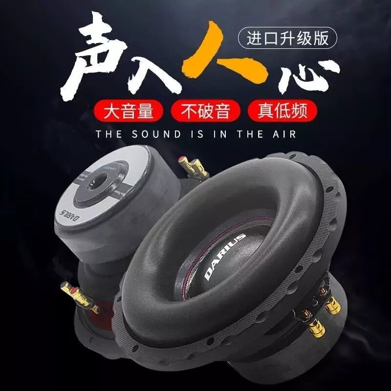 零笙（LS）汽車音響改裝8寸10寸12寸車載無(wú)源低音炮雙音圈重低音純低音喇叭 10寸大炮邊雙磁雙音圈500W6 單喇叭