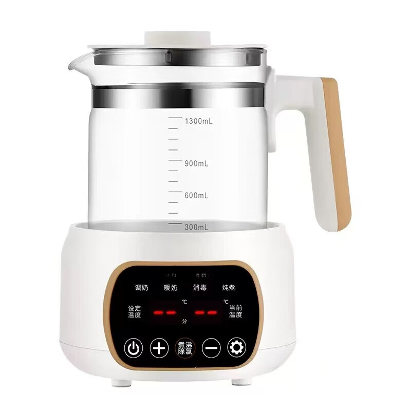 美的（Midea）同款养生壶煮茶壶恒温水壶保温烧水一体智能电热水壶花茶壶烧水壶 白色 1.3L 医用级-316L不锈钢带提壶记忆