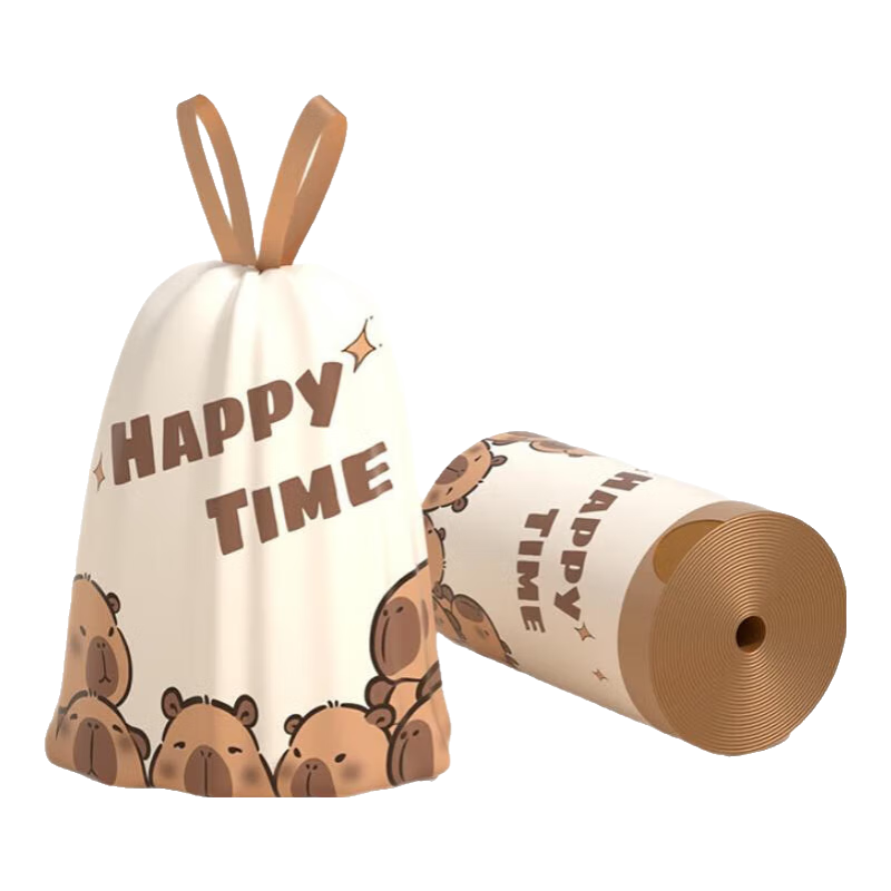 【甄选直发】家用抽绳垃圾袋手提式抽绳垃圾袋厨房清洁一次性塑料 1卷10只