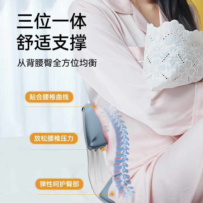 BKT护腰坐垫孕妇喂奶久坐神器人体工学腰靠垫哺乳座椅宝妈直播专属 加大款-北欧蓝【150斤以内】