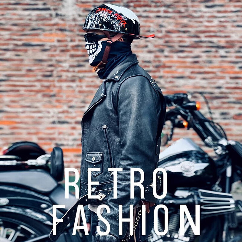 IBK摩托机车头盔四季棒球帽太子瓢盔男女电动车个性复古盔 RW03-亮黑BOSS M