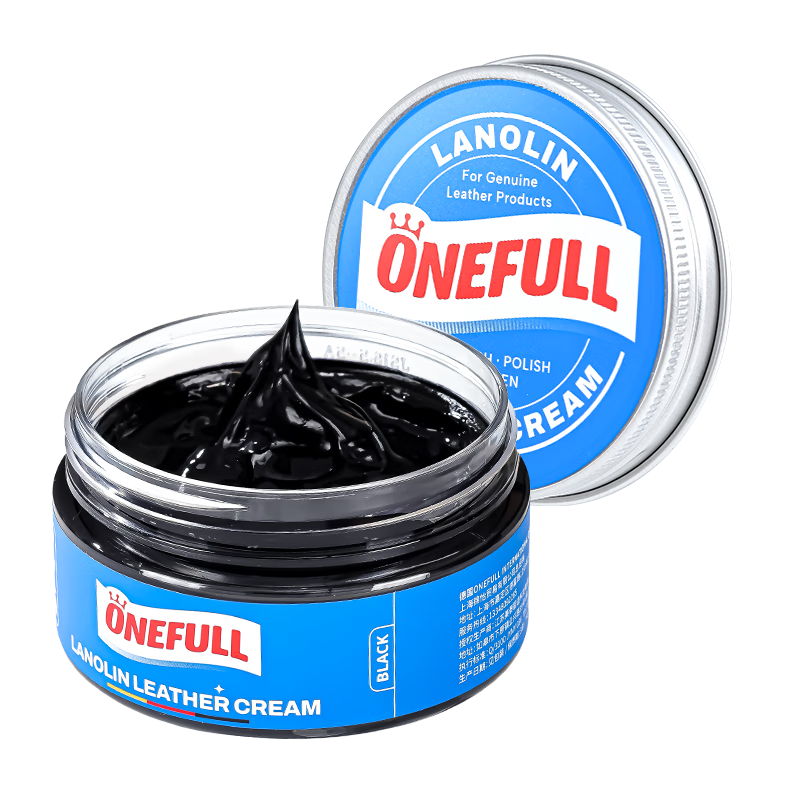 ONEFULL绵羊油鞋油真皮保养油通用擦鞋神器高级皮衣皮革护理油黑色100ml