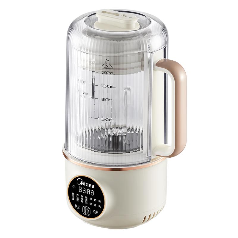 美的（Midea）豆浆机 破壁机小型全自动免煮1.2L大容量1-4人食 家用免过滤辅食机智能预约轻音降噪DJ12B-FB80E71
