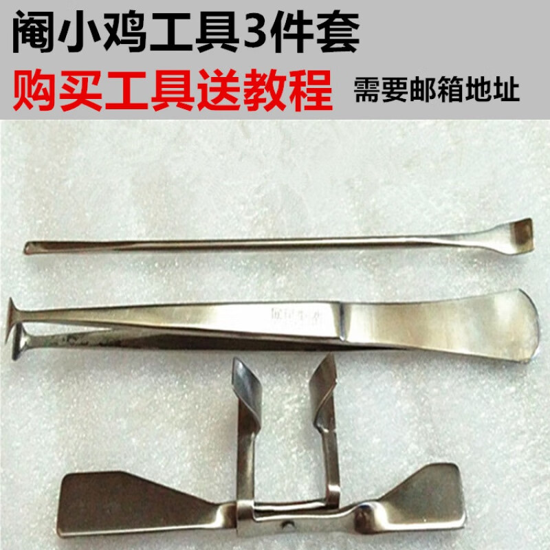 clcey新款阉鸡工具不锈钢小鸡阉割手工版阉鸡3件套养鸡场专用器械
