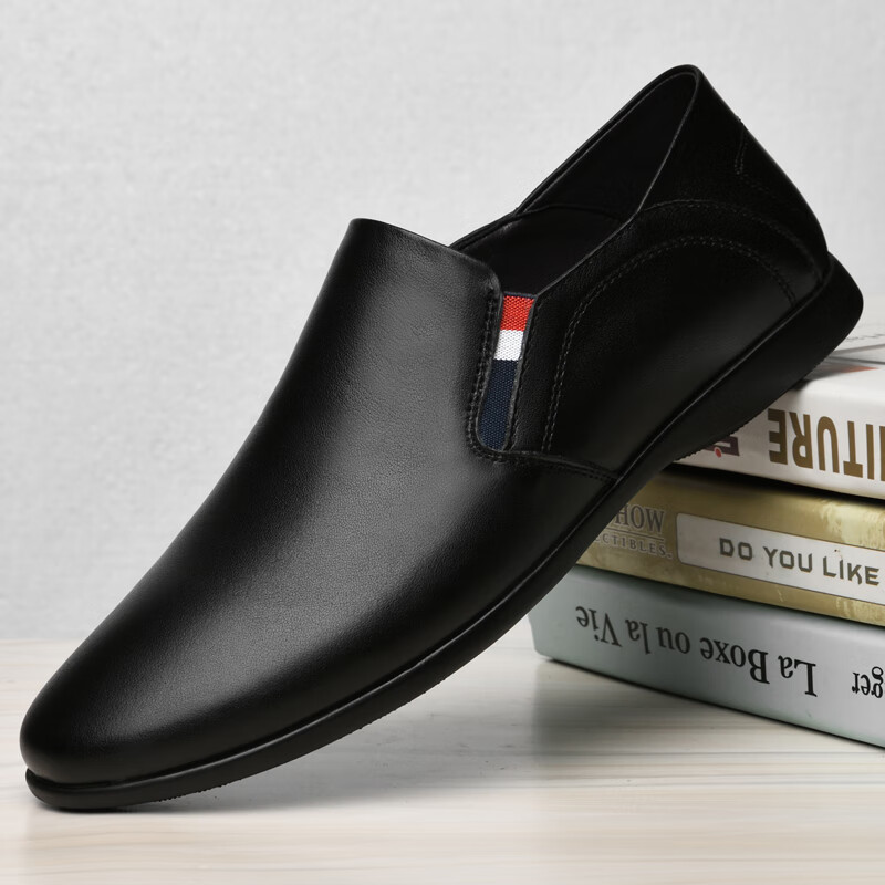 cat ai tata新款男士休闲皮鞋韩版夏季白色小码3637码豆豆鞋男45 1201