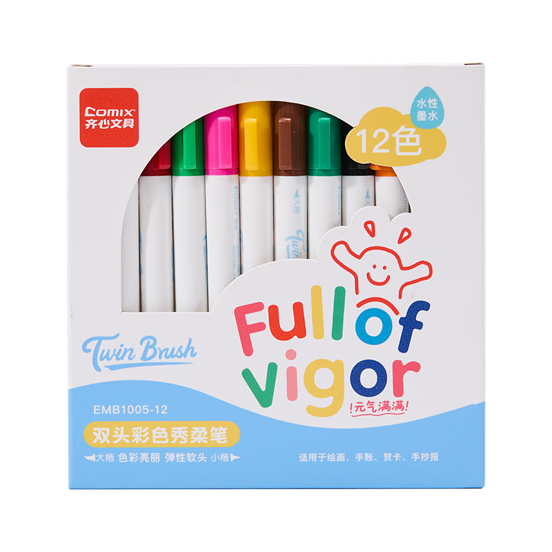 (Comix)ɫ˫ͷ ˳ͷ ѧ˻滭߱鷨 12֧/ 12ɫ EMB1005 7.83Ԫ