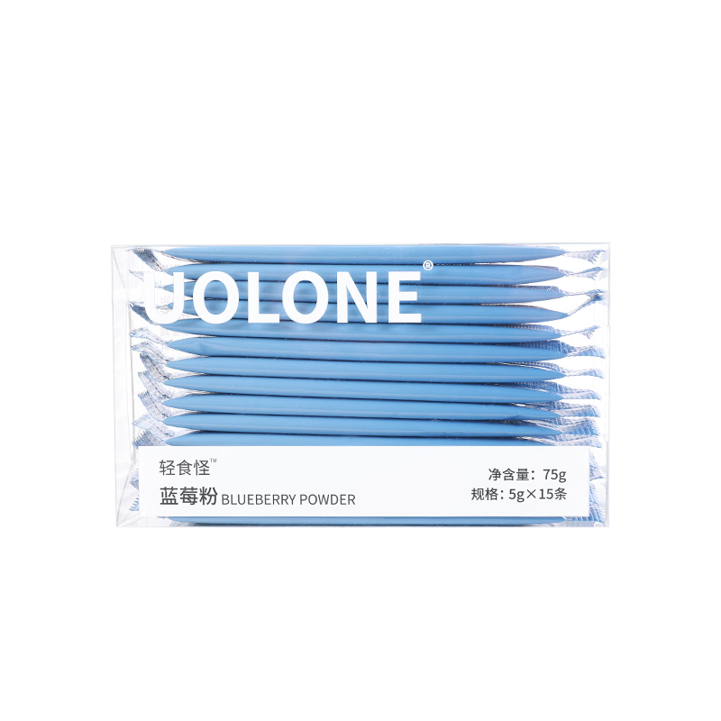 uolone純藍(lán)莓粉果汁粉無(wú)添加蔗糖低脂維C花青素烘焙便攜裝沖飲5g*15條