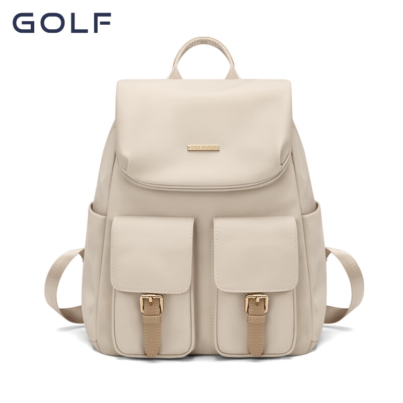 包女士大容量学生书包休闲运动旅行背包防泼水通勤包包 款式8-果仁杏