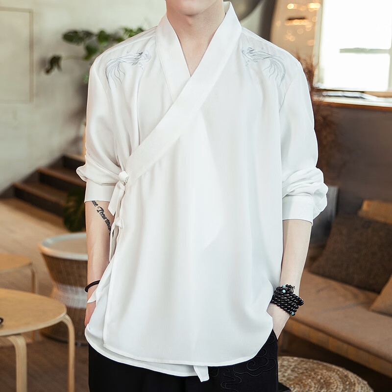 梵诗哲品牌夏季改良汉服男古风男士古装外套佛系仙气茶服男装禅服居士