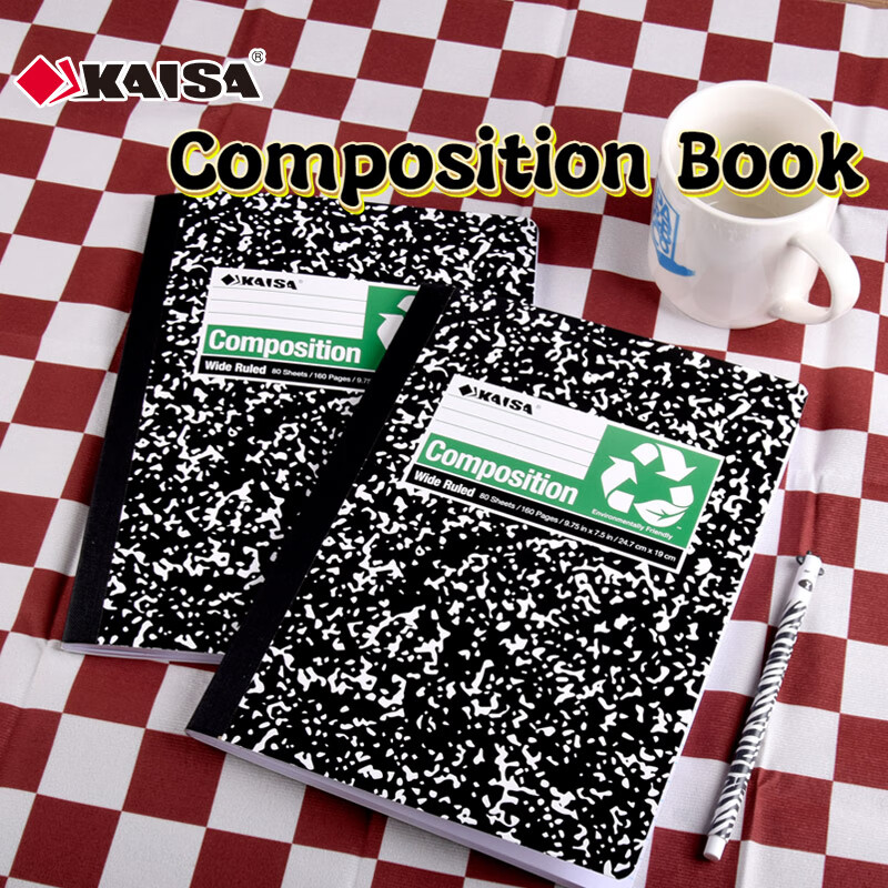凯萨(KAISA)B5/80张美式笔记本横线记事本欧美风大理石本薄脆本大学生考研学习开学文具