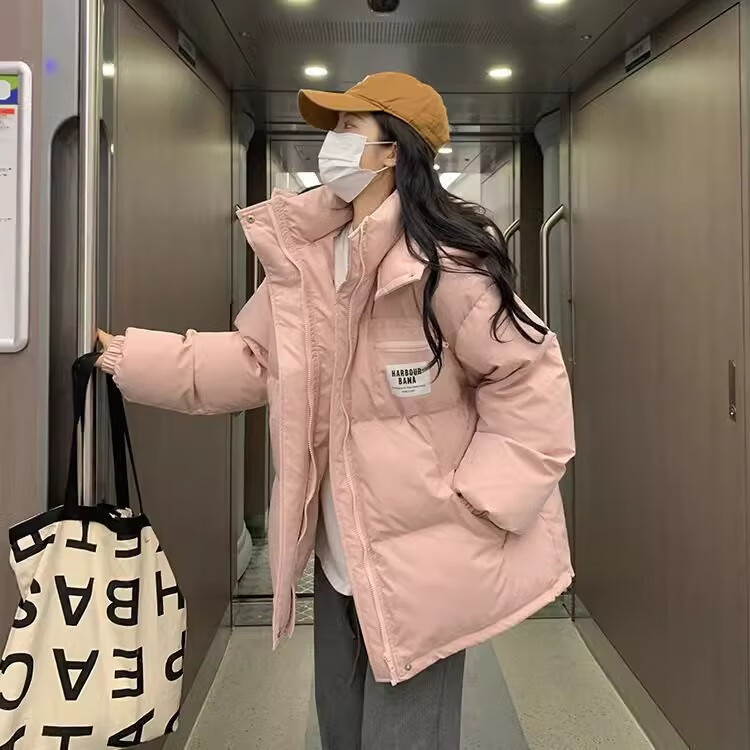 相伊恋人羽绒棉服女2025年新款冬季短款棉衣外套加厚棉袄小个子宽松面包服 黑色【保暖透气 一件过冬】 M 码【建议105-125斤】