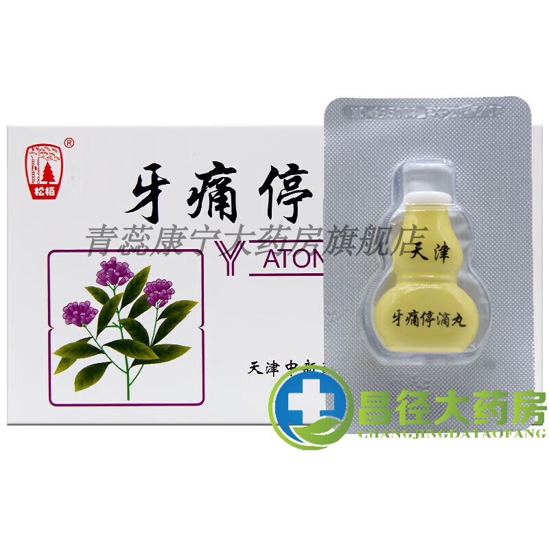 松栢 天津牙痛停滴丸40mg*20丸/盒 止痛消肿 用于风火牙痛 牙周炎引起