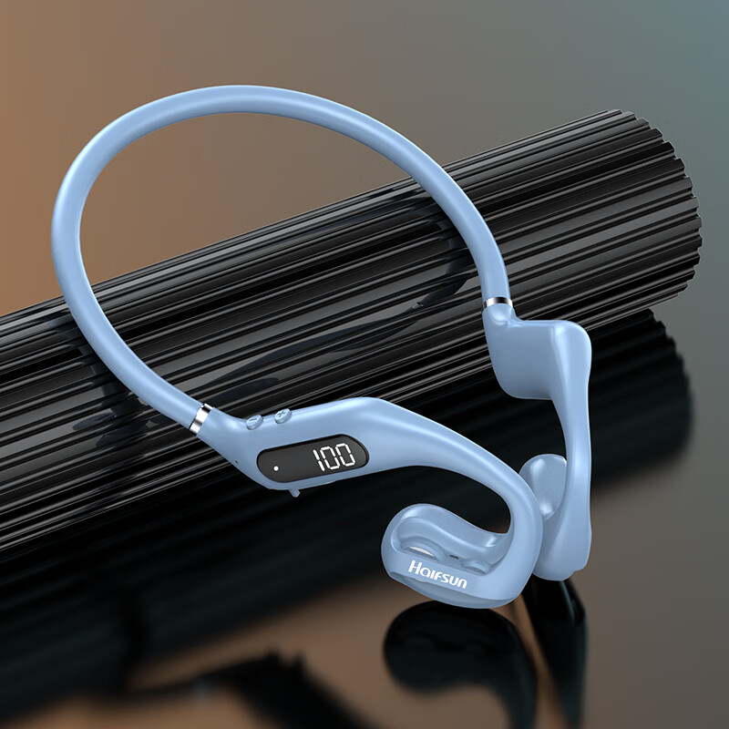 影巨人（Halfsun）Q18挂耳式无线蓝牙耳机舒适跑步运动超长续航适用华为苹果小米vivoOPPO 淡蓝色