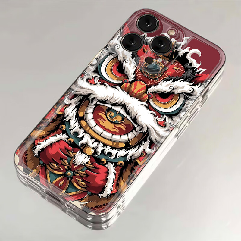 手机壳x60p新款vivo/s17卡通iqoo11/z7个性y5 霸气醒狮th新太空透明壳