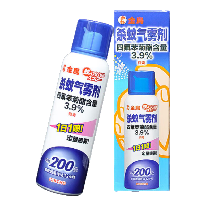 KINCHO金鸟杀蚊气雾剂室内外驱蚊喷雾家用灭蚊液防蚊水户外野外便携防蚊