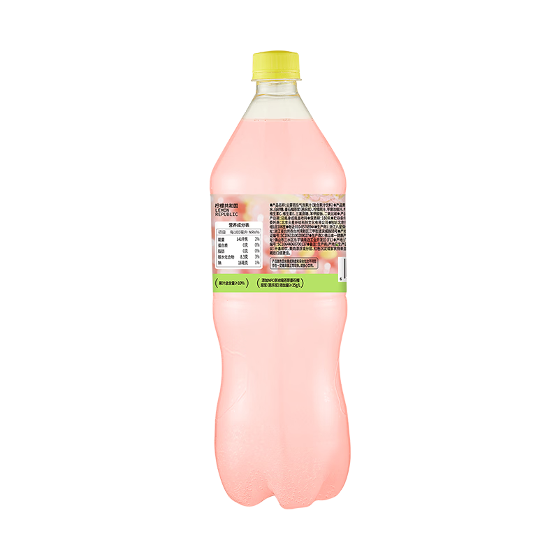 柠檬共和国（Lemon Republic）云雾芭乐复合气泡果汁年货饮料大容量1.25L一瓶