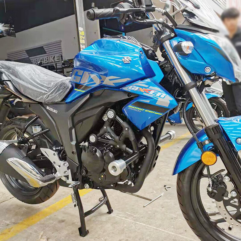 宋昂适用于轻骑铃木极客飒gixxer155街车nk版150n竞技杠防摔杠改装 红