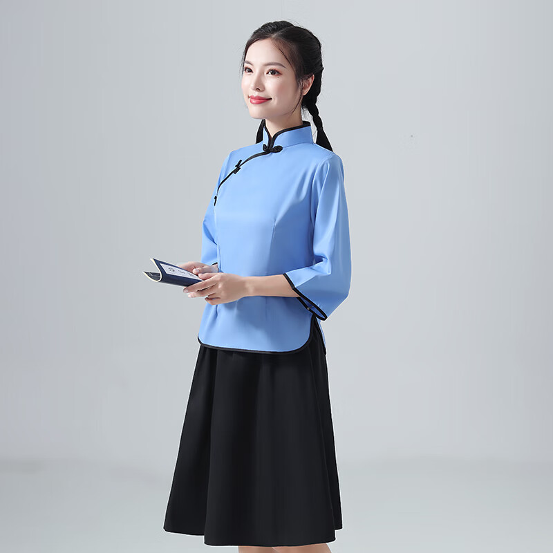 王国盾牌民国学生装五四青年装男女复古毕业班服中山装合唱演出服民国