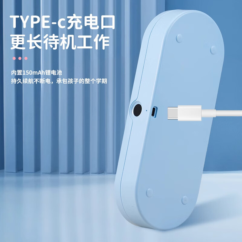 文木思指纹文具盒刻字定制姓名高科技铅笔盒带锁收纳盒男孩女孩学生专用多功能大容量收纳高颜值高级笔盒 蓝色【双层+指纹识别+姓名/班级】