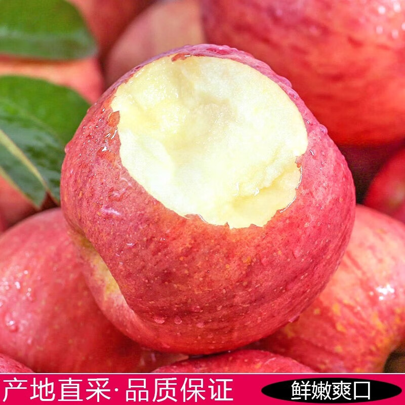 绿熊庄园冰糖心苹果脆甜丑苹果山西红富士苹果生鲜水果蔬果节日送礼平安果 净重8.5斤【果径75MM+】约24枚/箱