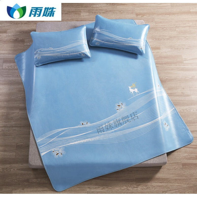 创京懿选牛皮席子1.8米凉席水软席加厚1.8m双人床垫席彩绘软席硬席精品 CH-050(套)枕套 2.0*2.2m