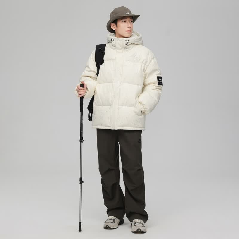 雪中飞新款情侣款短款立领保暖羽绒服时尚简约休闲舒适炫酷潮流 米色|8631 L 175/92A
