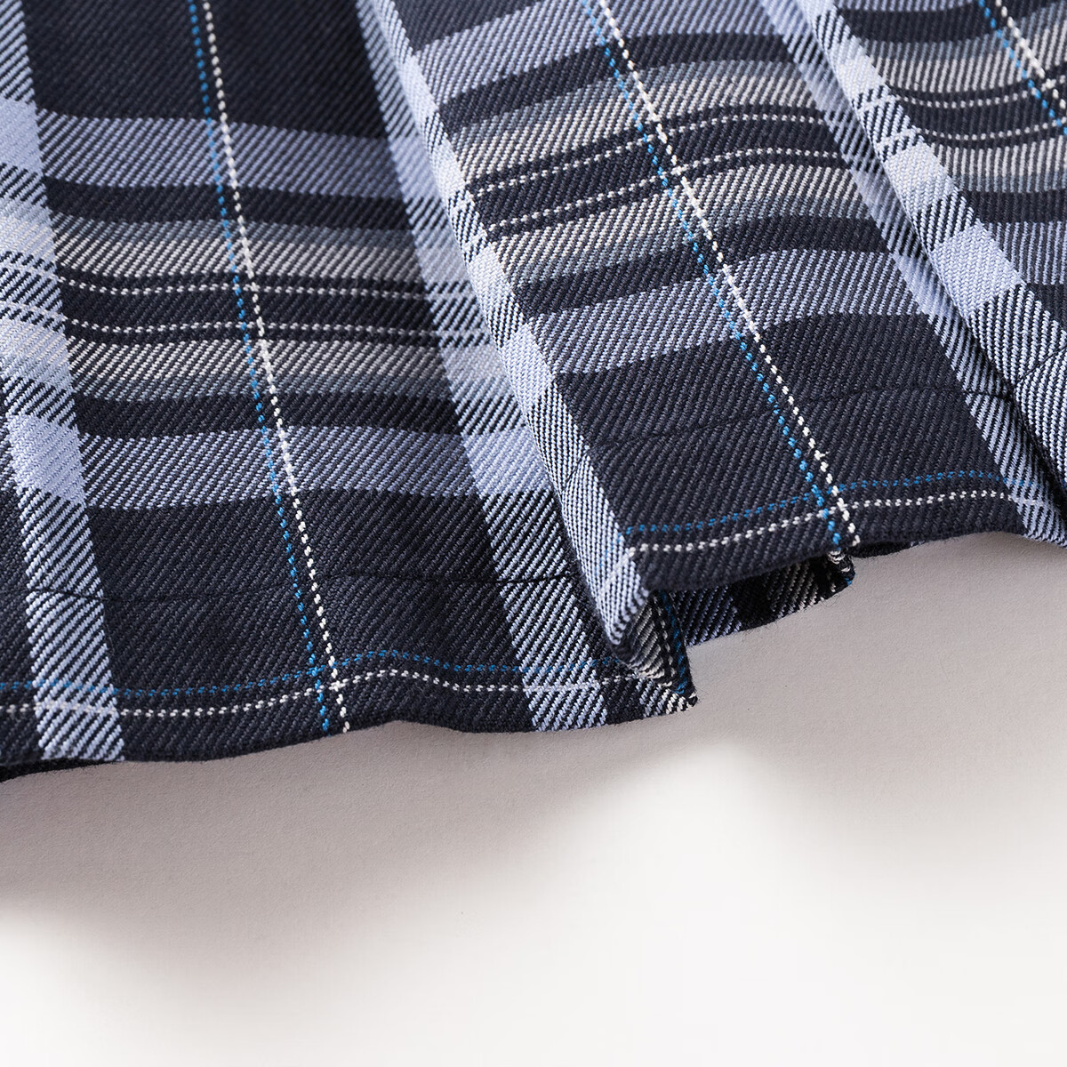 马骑顿梭织半裙 蓝格 150