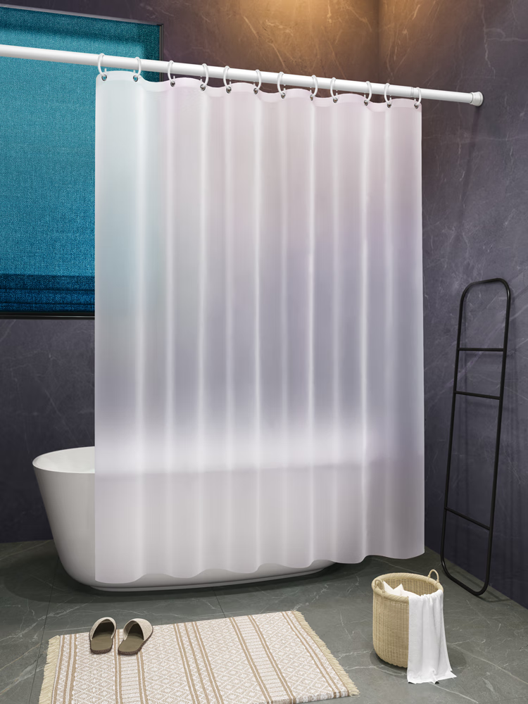 木大仙高级防水浴帘卫生间淋浴隔断拉帘洗手间干湿分离洗澡间淋雨帘